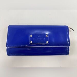 Kate Spade Blue Patent Leather Wallet